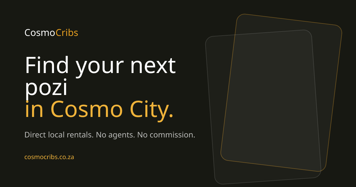CosmoCribs | Rooms & Flats to Rent in Cosmo City